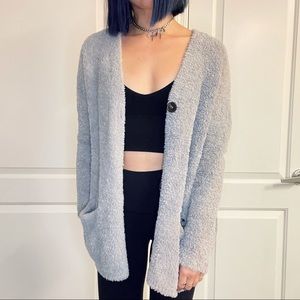 Fuzzy Grey Cardigan